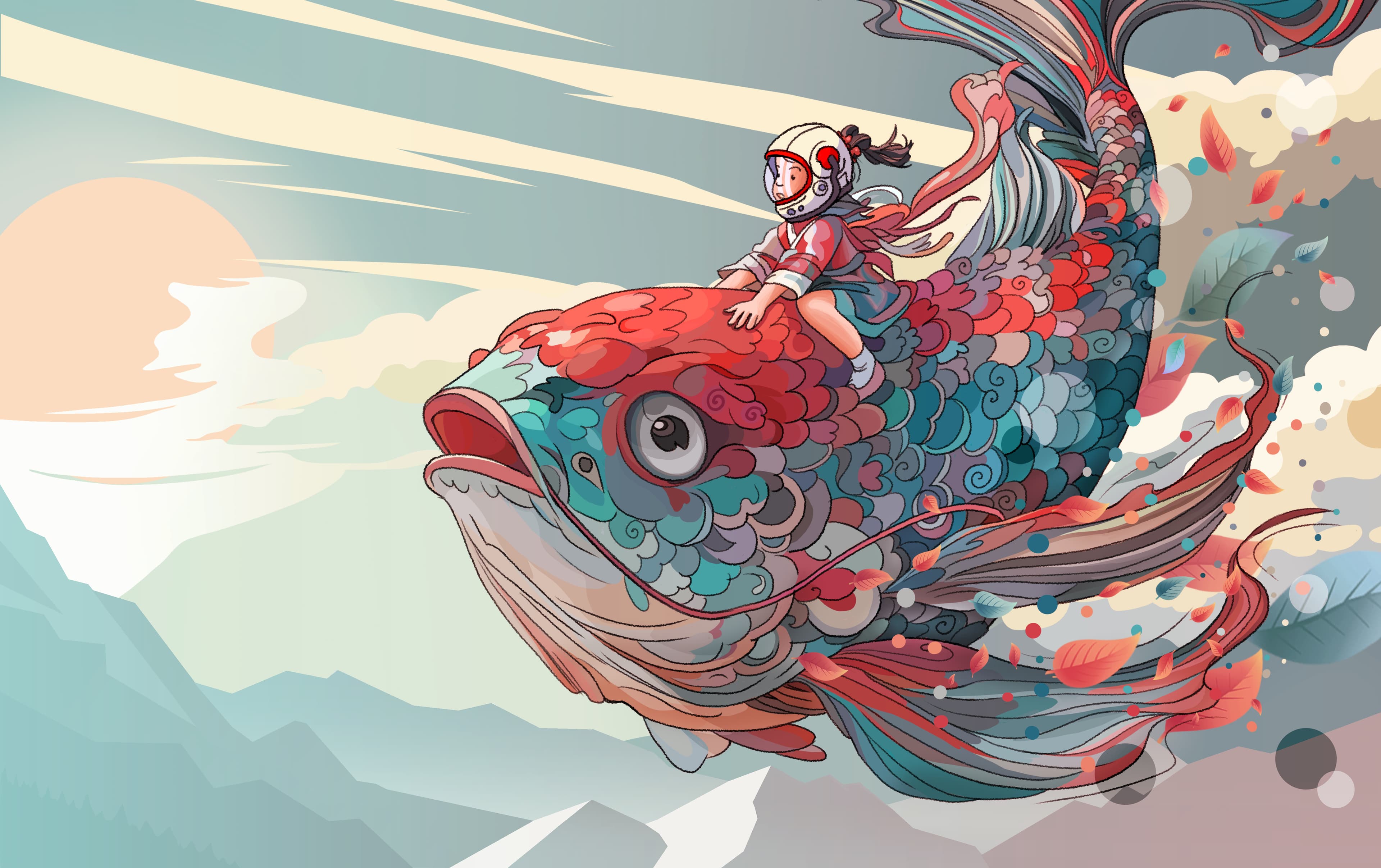 Kalenderblatt Oktober - Hero Illustration